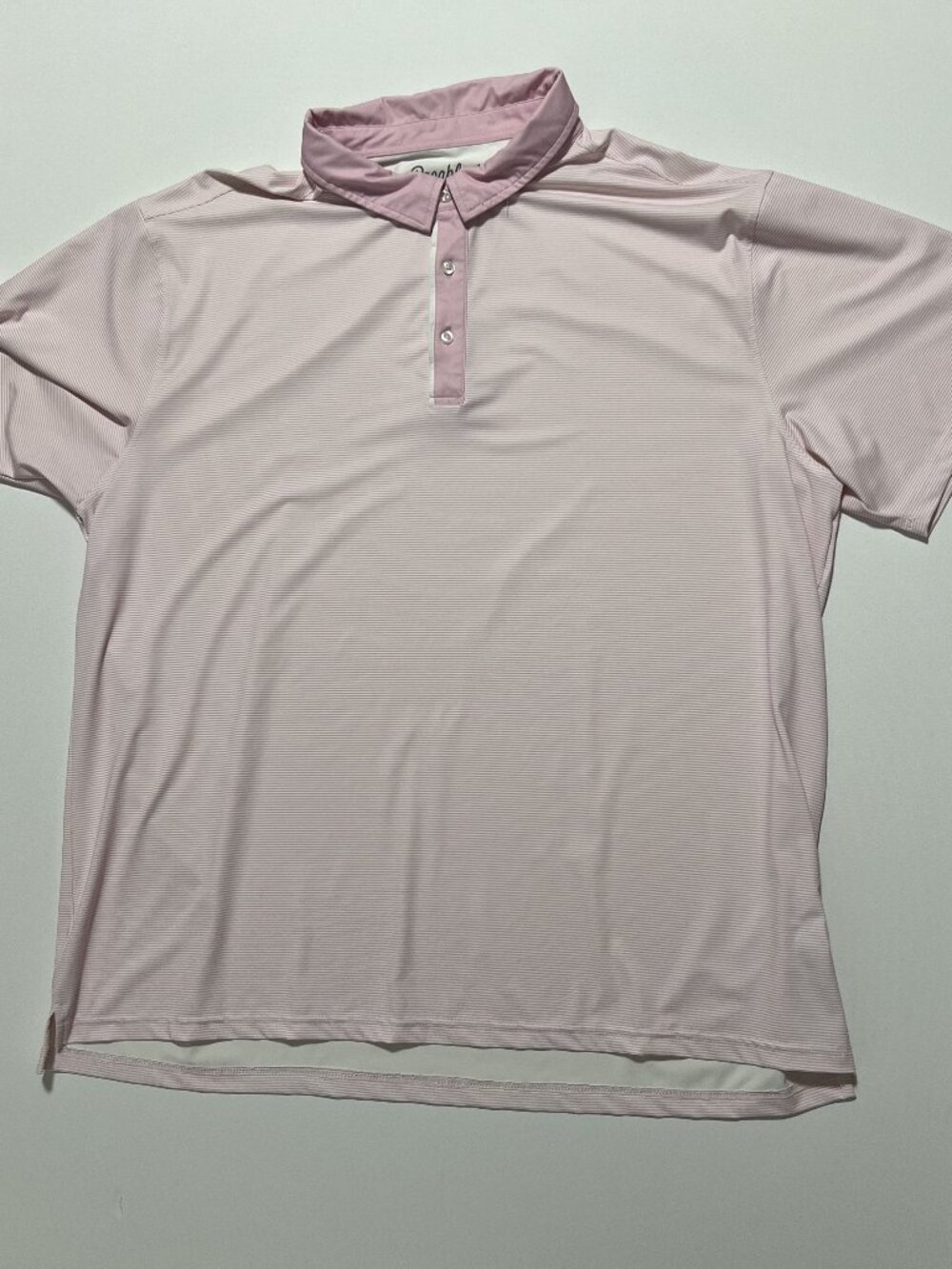 RSVLTS Breakfast Balls Polo Shirt Golf Stretch Pink Stripes Men's size 3XL